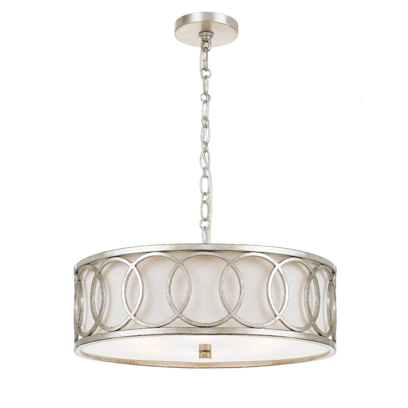 Graham 6 Light 18" Pendant in Antique Silver