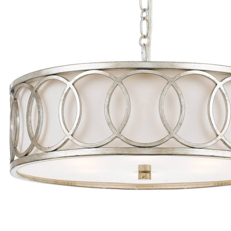 Graham 6 Light 18" Pendant in Antique Silver