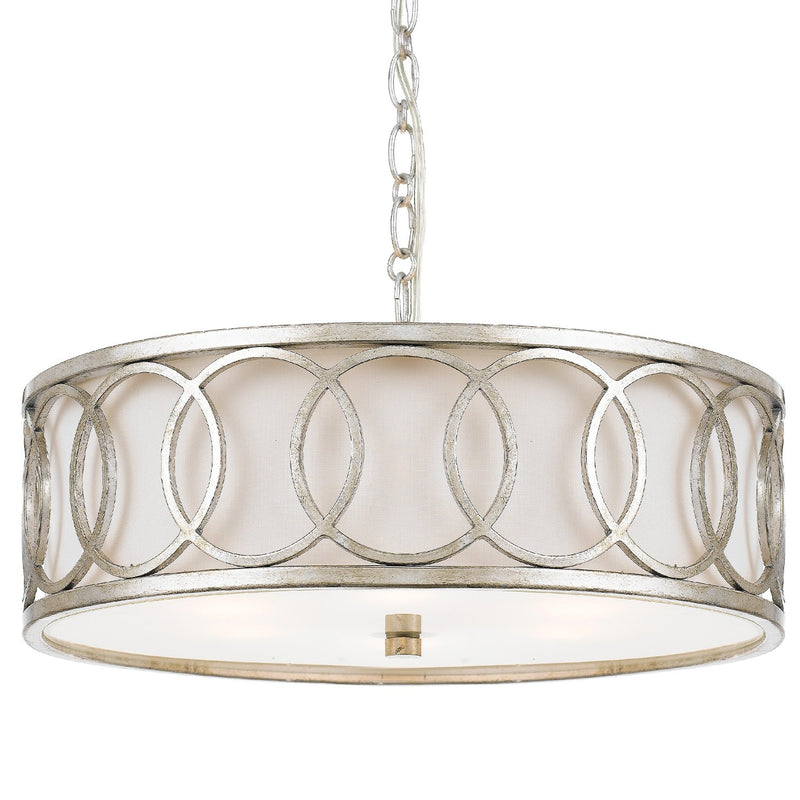 Graham 6 Light 18" Pendant in Antique Silver