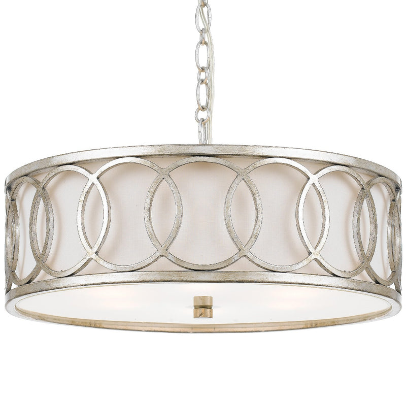 Graham 6 Light 18" Pendant in Antique Silver