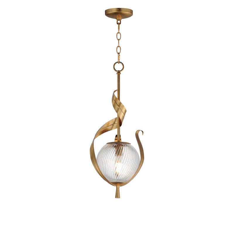Firenze 1 Light Mini Pendant in Gold Leaf