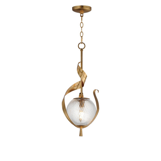 Firenze 1 Light Mini Pendant in Gold Leaf