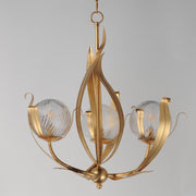 Firenze 3 Light Chandelier in Gold Leaf
