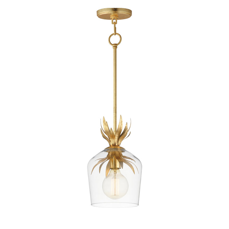 Paloma 1 Light Mini Pendant in Gold Leaf