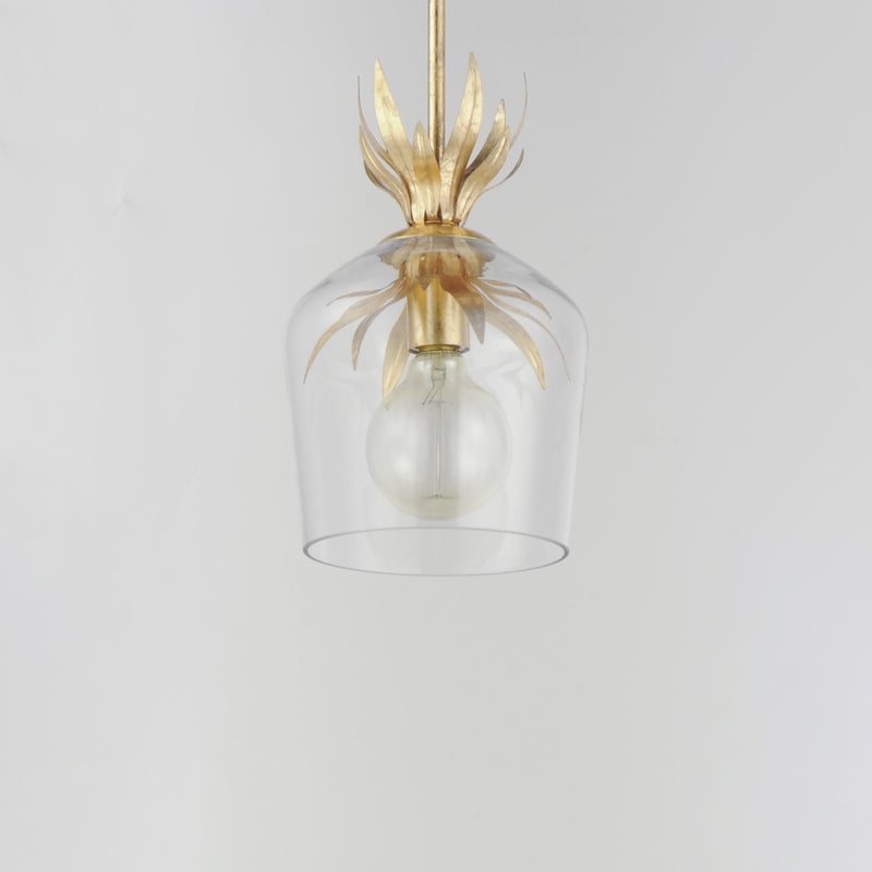 Paloma 1 Light Mini Pendant in Gold Leaf