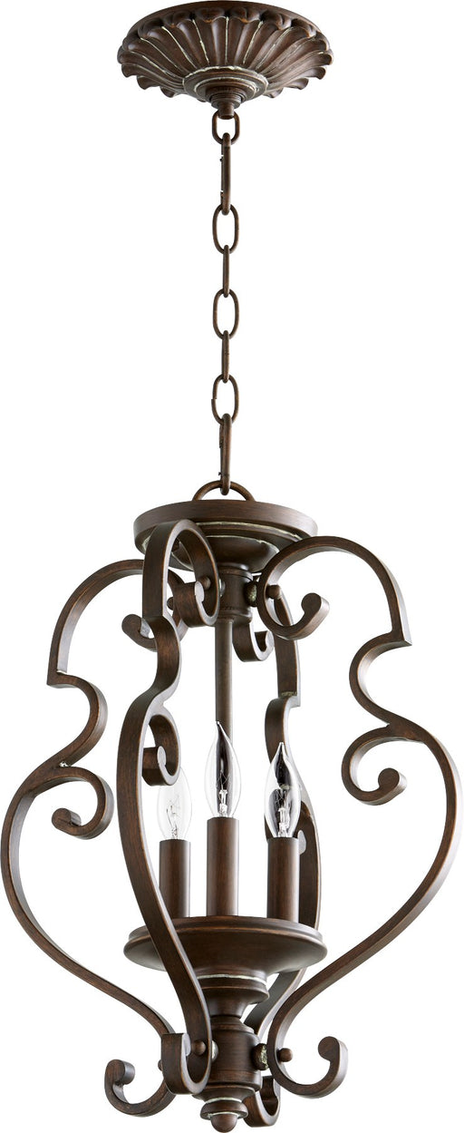 San Miguel 13.5" 3 Light Semi-Flush Mount in Vintage Copper