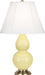 Small Double Gourd Accent Lamp with Ivory Stretched Fabric Shade - Lamps Expo