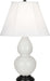 Small Double Gourd Accent Lamp with Ivory Stretched Fabric Shade - Lamps Expo
