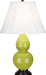 Small Double Gourd Accent Lamp with Ivory Stretched Fabric Shade - Lamps Expo