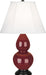 Small Double Gourd Accent Lamp with Ivory Stretched Fabric Shade - Lamps Expo