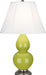 Small Double Gourd Accent Lamp with Ivory Stretched Fabric Shade - Lamps Expo
