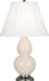 Small Double Gourd Accent Lamp with Ivory Stretched Fabric Shade - Lamps Expo
