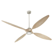 Papillon 80" 4-Blade WiFi Ceiling Fan in Satin Nickel