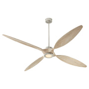 Papillon 80" 4-Blade WiFi Ceiling Fan in Satin Nickel