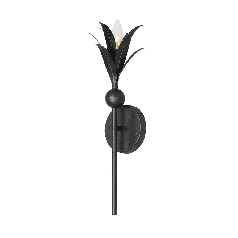 Paloma 1 Light Candle Wall Sconce in Anthracite