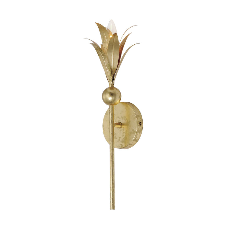 Paloma 1 Light Candle Wall Sconce in Gold Leaf