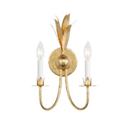Paloma 2 Light Wall Sconce in Gold Leaf