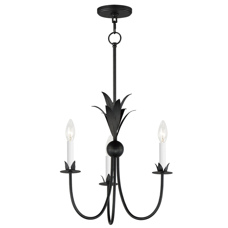 Paloma 3 Light Chandelier in Anthracite