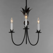 Paloma 3 Light Chandelier in Anthracite