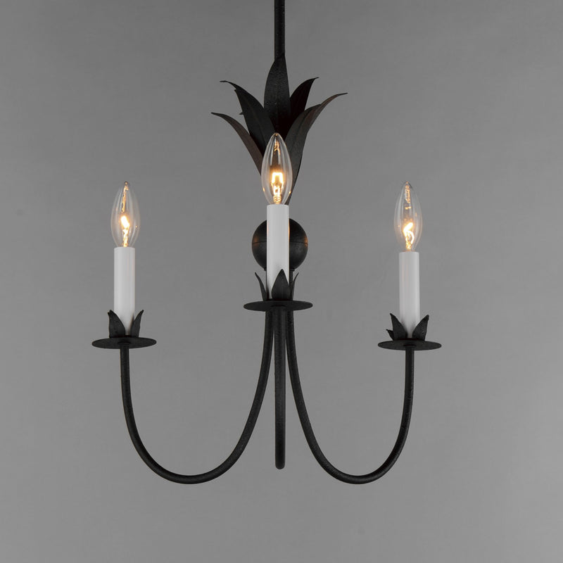 Paloma 3 Light Chandelier in Anthracite