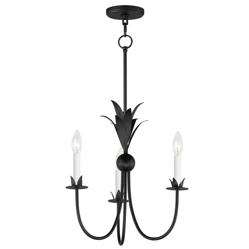 Paloma 3 Light Chandelier in Anthracite