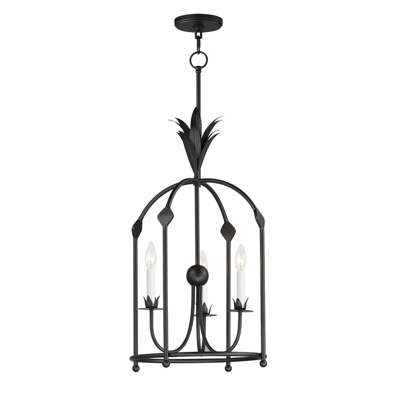 Paloma 3 Light Foyer Pendant in Anthracite