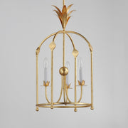 Paloma 3 Light Foyer Pendant in Gold Leaf