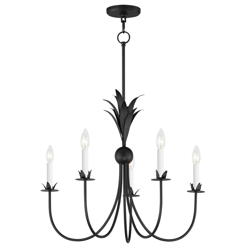 Paloma 5 Light Chandelier in Anthracite