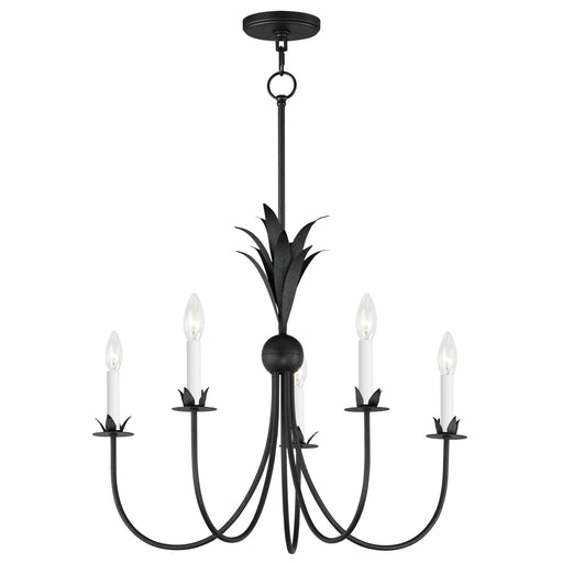 Paloma 5 Light Chandelier in Anthracite