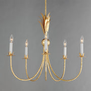 Paloma 5 Light Chandelier in Gold Leaf