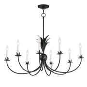 Paloma 8 Light Chandelier in Anthracite