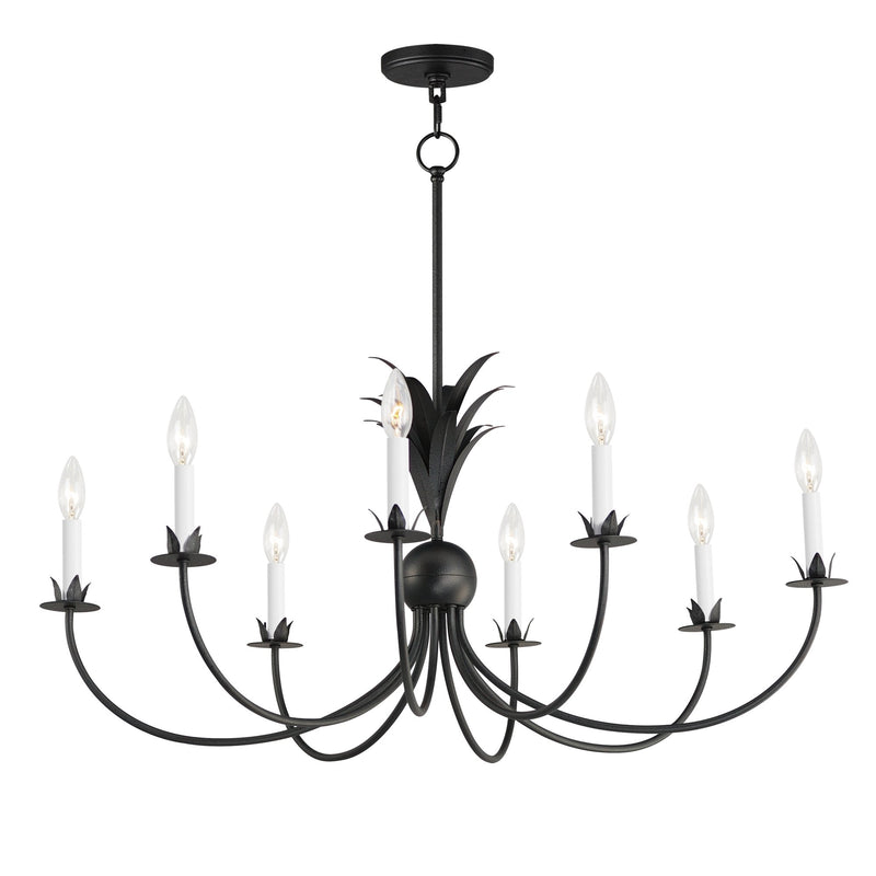 Paloma 8 Light Chandelier in Anthracite