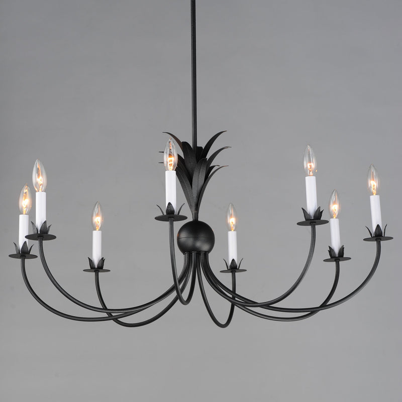 Paloma 8 Light Chandelier in Anthracite
