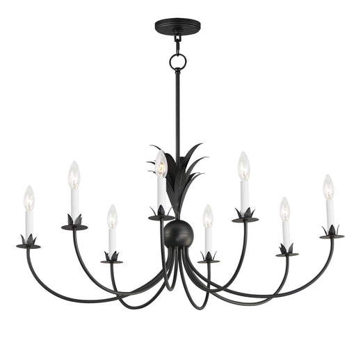 Paloma 8 Light Chandelier in Anthracite