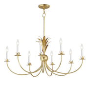Paloma 8 Light Chandelier in Gold Leaf