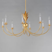 Paloma 8 Light Chandelier in Gold Leaf