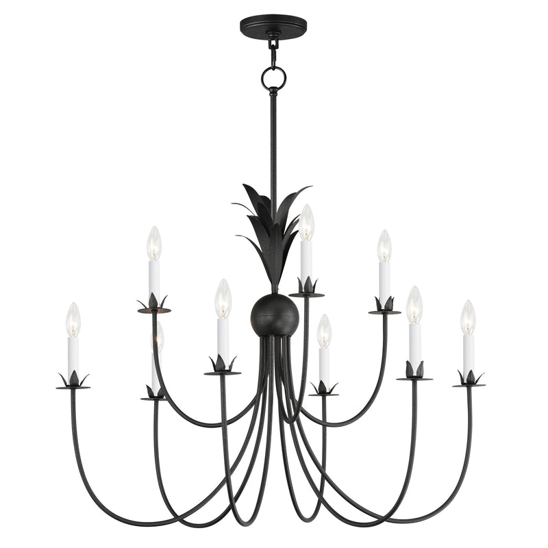 Paloma 9 Light Chandelier in Anthracite