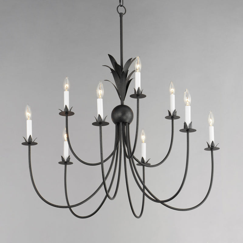 Paloma 9 Light Chandelier in Anthracite