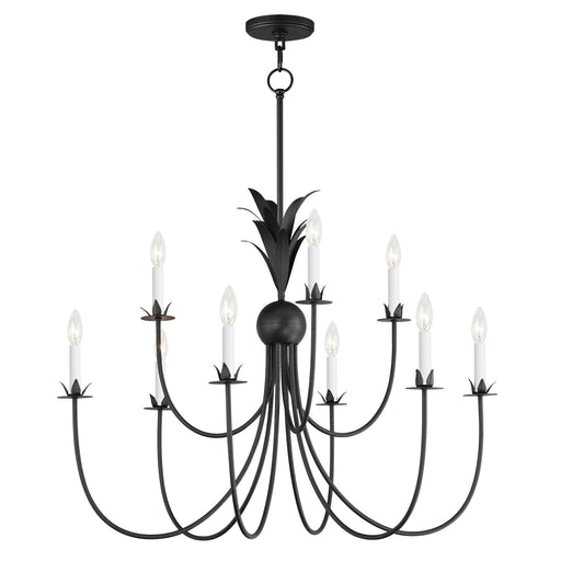 Paloma 9 Light Chandelier in Anthracite