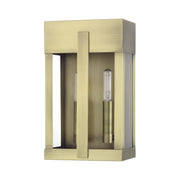 Berksford 2-Light Medium Outdoor Wall Lantern in Antique Brass