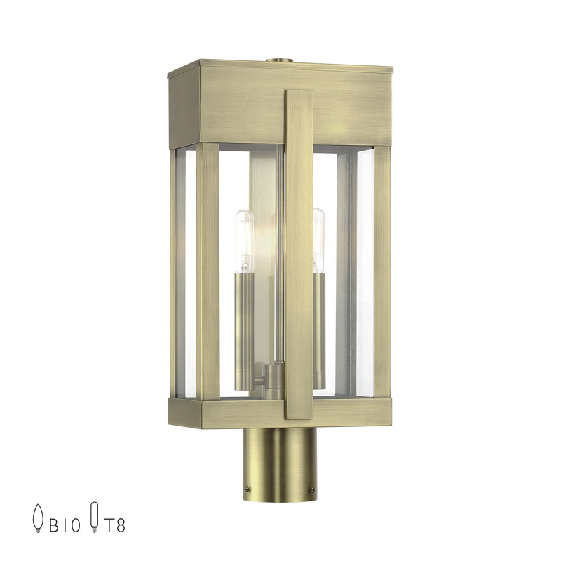 Berksford 2-Light Large Outdoor Post Light in Antique Brass