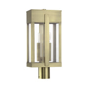 Berksford 2-Light Large Outdoor Post Light in Antique Brass