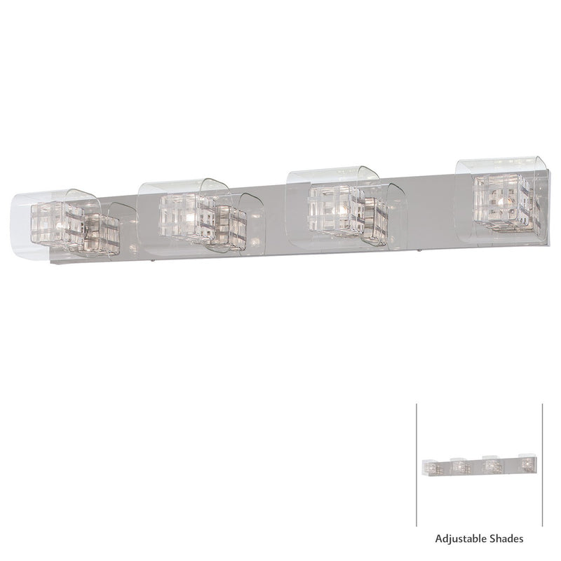 Jewel Box 4-Light Bath Vanity Light in Chrome
