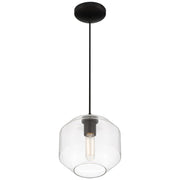 Clarity 9.5" LED Mini Pendant in Black