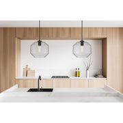 Clarity 9.5" LED Mini Pendant in Black
