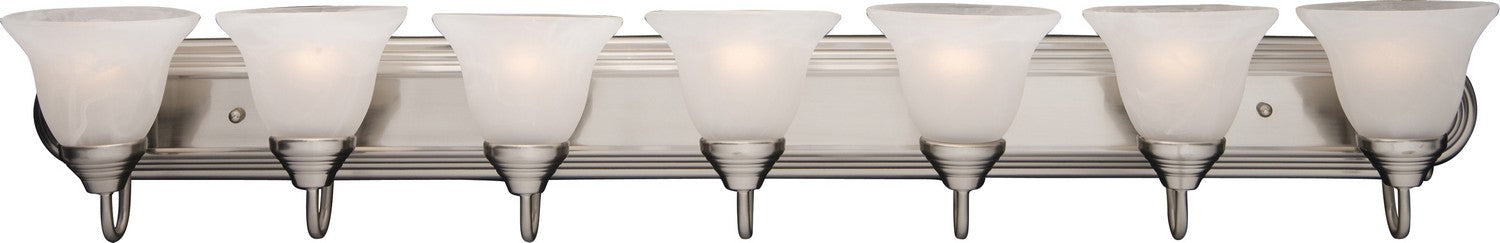 Essentials 7-Light Bath Sconce in Satin Nickel - Lamps Expo