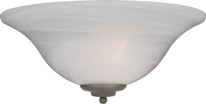 Essentials 1-Light Wall Sconce in Pewter with Marble Glass - Lamps Expo