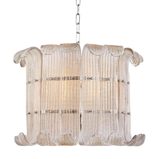 Brasher 8-Light Chandelier in Polished Nickel
