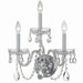 Traditional Crystal 3 Light Wall Mount in Polished Chrome with Clear Hand Cut Crystal