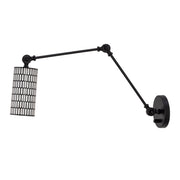 Shaka 1 Light Swing Arm Wall Sconce in Black / White